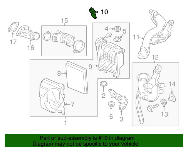 20112017 Nissan Juke Mass Air Flow Sensor 226801MB0A OEM Parts Online