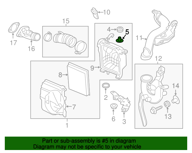 20002019 Nissan Air Cleaner Assembly Retainer 16566JG30A Nissan