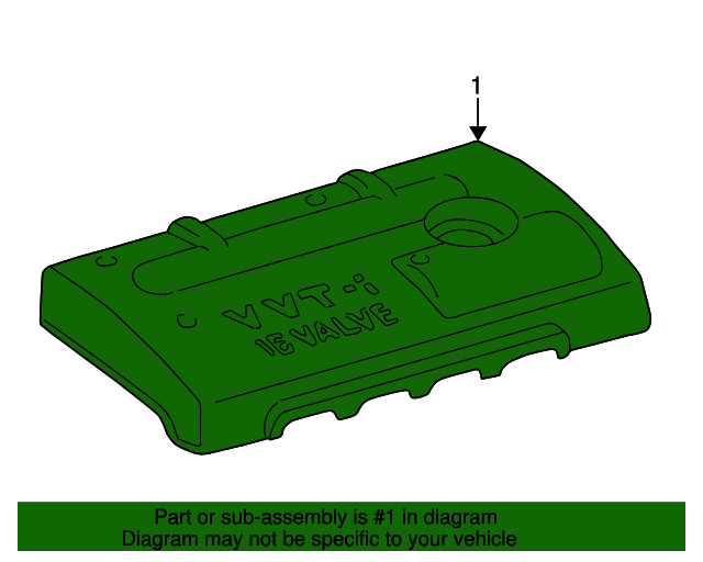 20032004 Toyota Engine Cover 112120D020 Toyota Parts