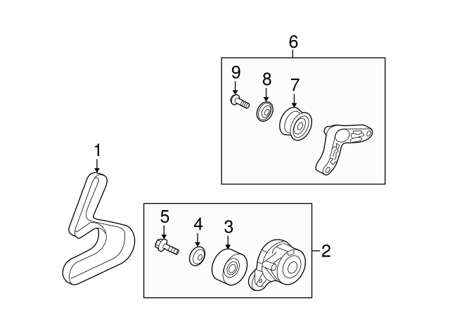 31110-RJA-J01 10-14 TSX V6 09-14 TL OEM HONDA SERPENTINE BELT EPS