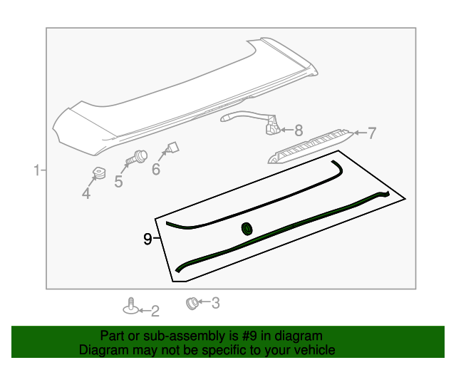 20182022 GMC Terrain Rear End Spoiler Tape 84221499