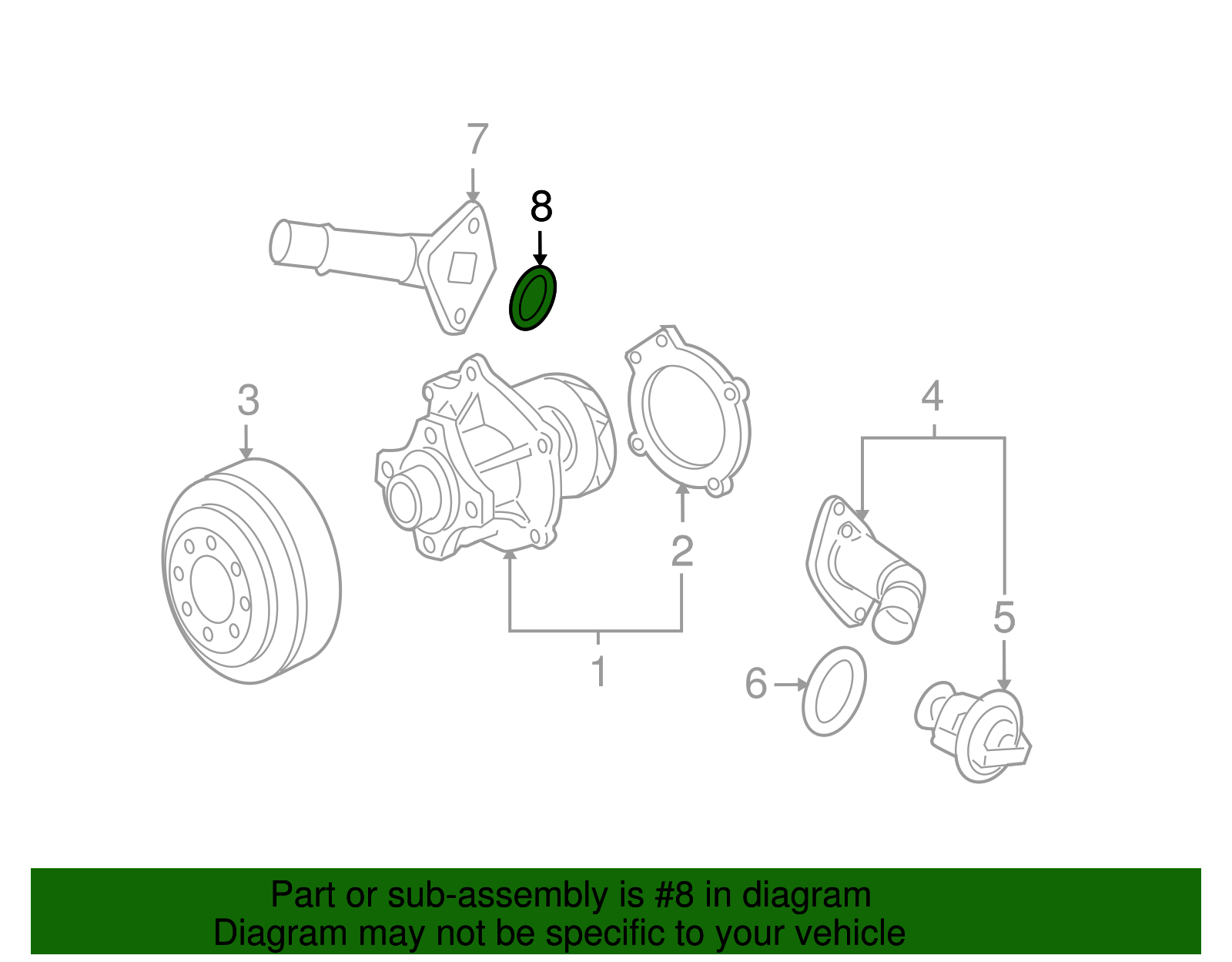 Engine Coolant Outlet O-Ring - GM (12579977)