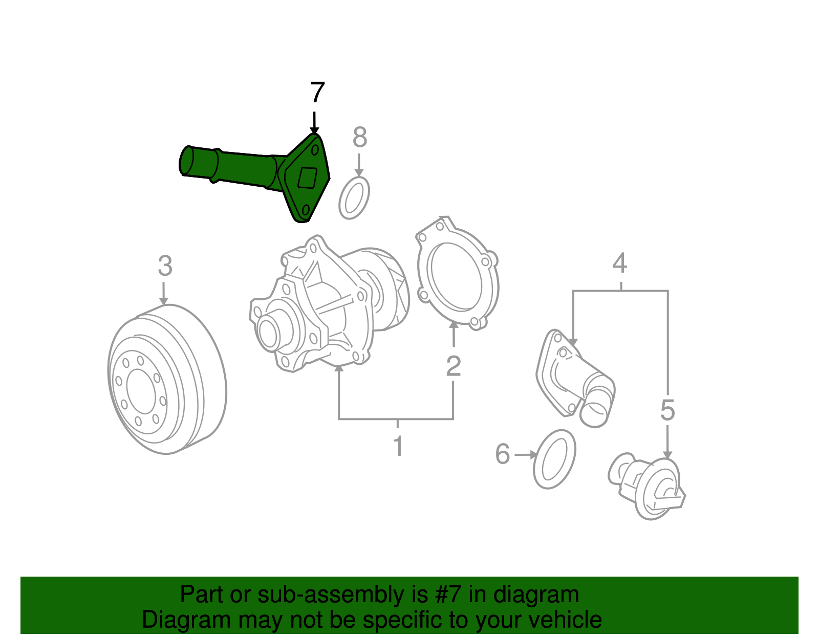 Engine Coolant Water Outlet - GM (12605785)