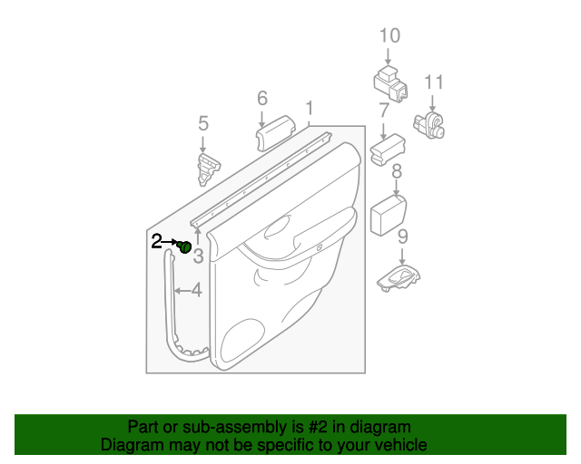 20002008 Subaru Door Trim Panel Clip 909130034 Subaru Parts Store