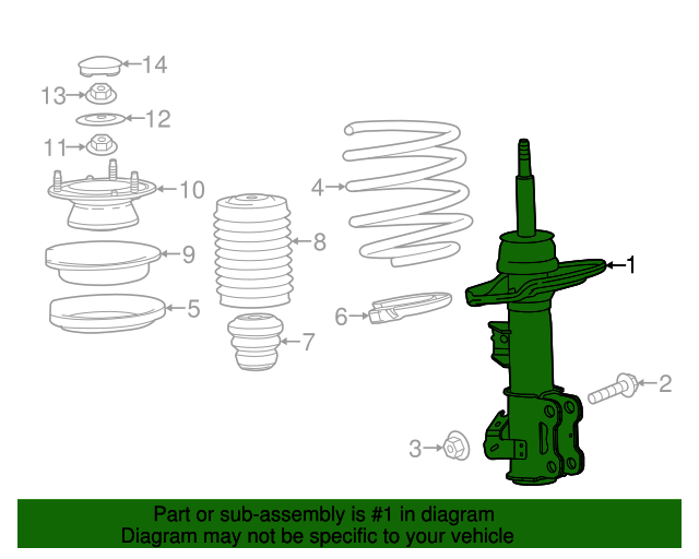 Front Driver Side Suspension Strut 84636403 OEM Parts Online