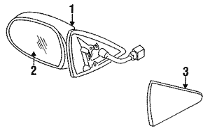 Genuine OEM Factory Side View Mirror Glass TascaParts