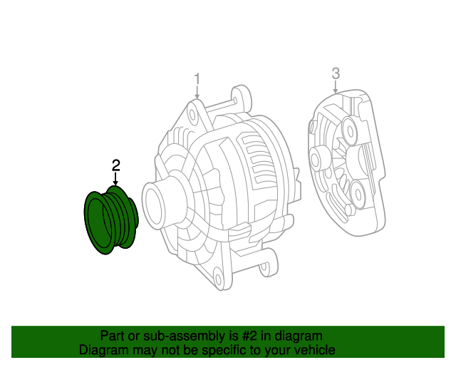 20072013 MercedesBenz Alternator Pulley 6421500860 MB OEM Parts
