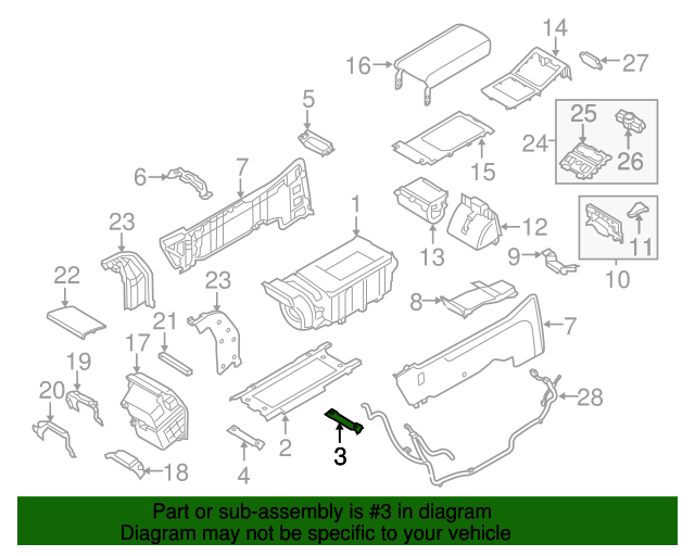 Genuine Hyundai 84630-3N600 Floor Console Bracket Assembly Front Genuine Hyundai 84630-3N600 Floor Console Bracket Assembly Front