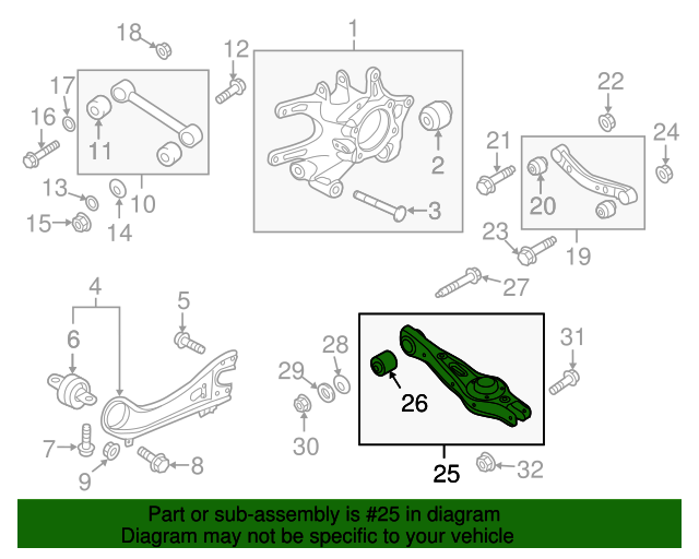 Genuine Hyundai 55220-4Z200 Suspension Arm Assembly Rear Right Genuine Hyundai 55220-4Z200 Suspension Arm Assembly Rear Right