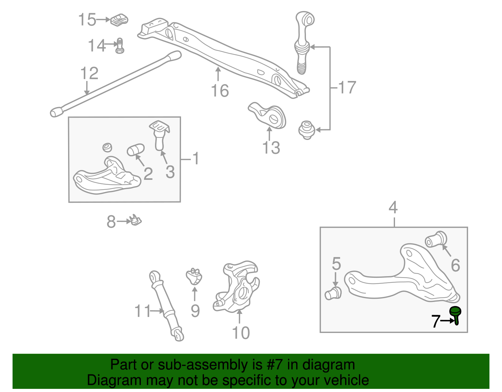 Front Lower Suspension Control Arm Ball Stud - GM (88967425)