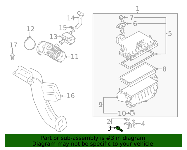 90119-A0388 - Air Inlet Duct Bolt 2019-2024 Toyota | Ourisman 