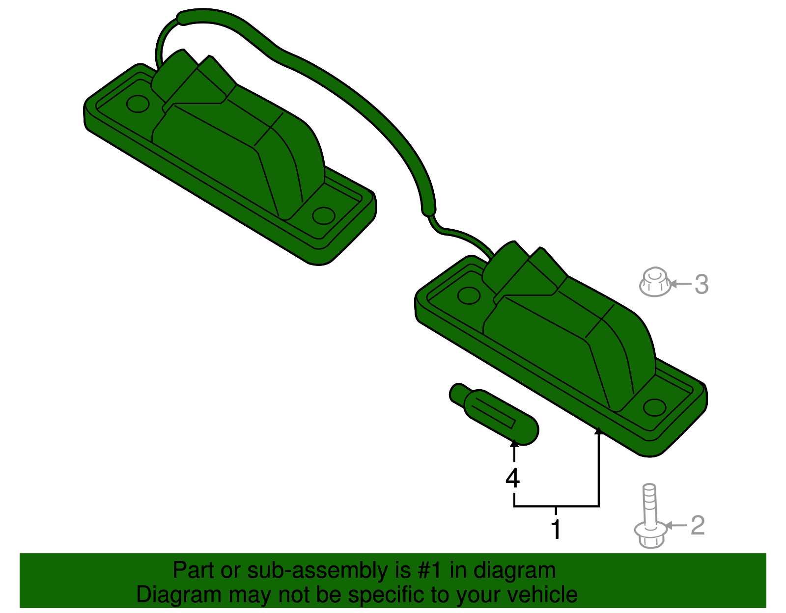 Rear License Plate Lamp - GM (95387158)