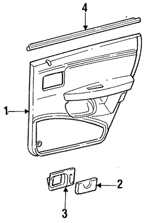 Interior Trim - Rear Door for 1992 Ford Taurus #0