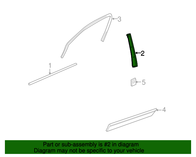 20052009 GM Applique Driver's Side (LH) 20766575