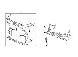 Steel Radiator Support For 2008-2012 Honda Accord - HO1225156 / 60400TA5A00ZZ