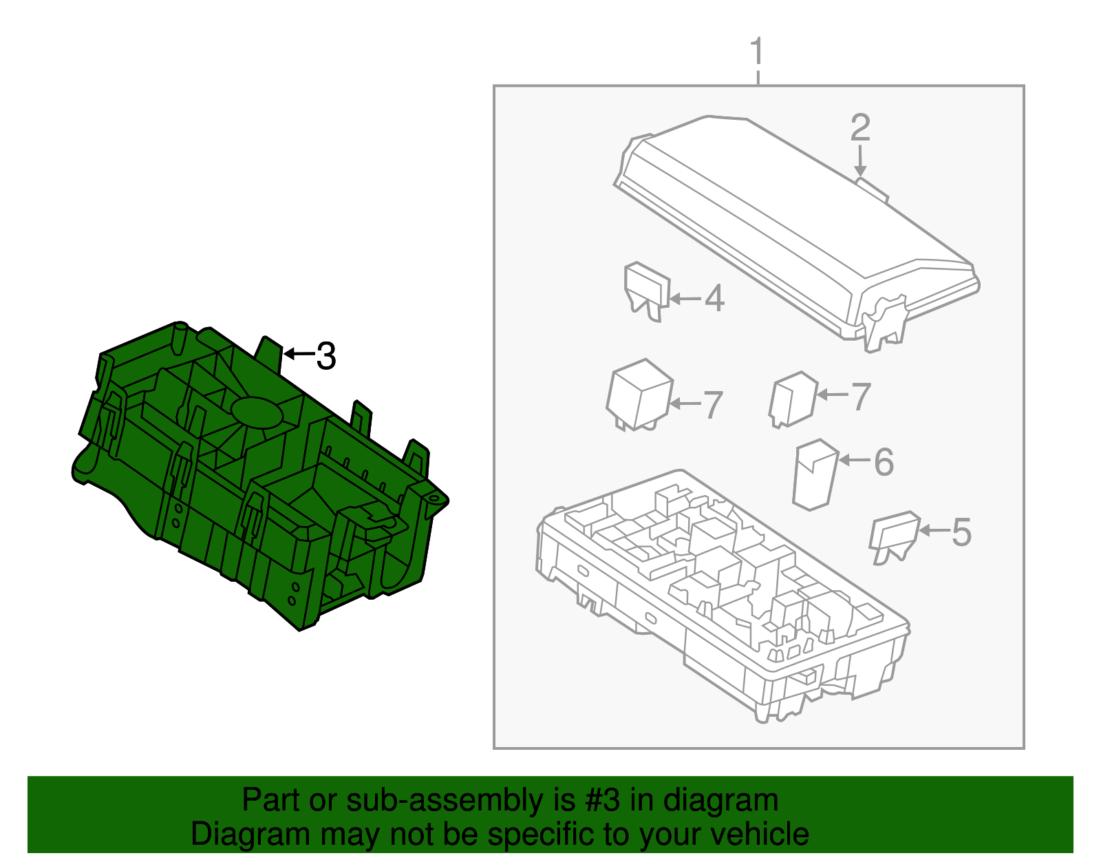 Front Compartment Fuse Block Housing - GM (84102378)