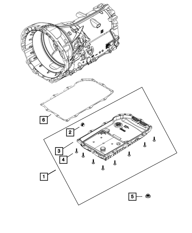 20132025 Mopar Transmission Oil Pan And Filter 68225344AA Mopar eStore