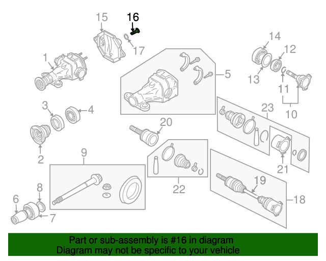 20032009 Nissan 350Z Drain Plug 321031MG0D Nissan Parts Plus
