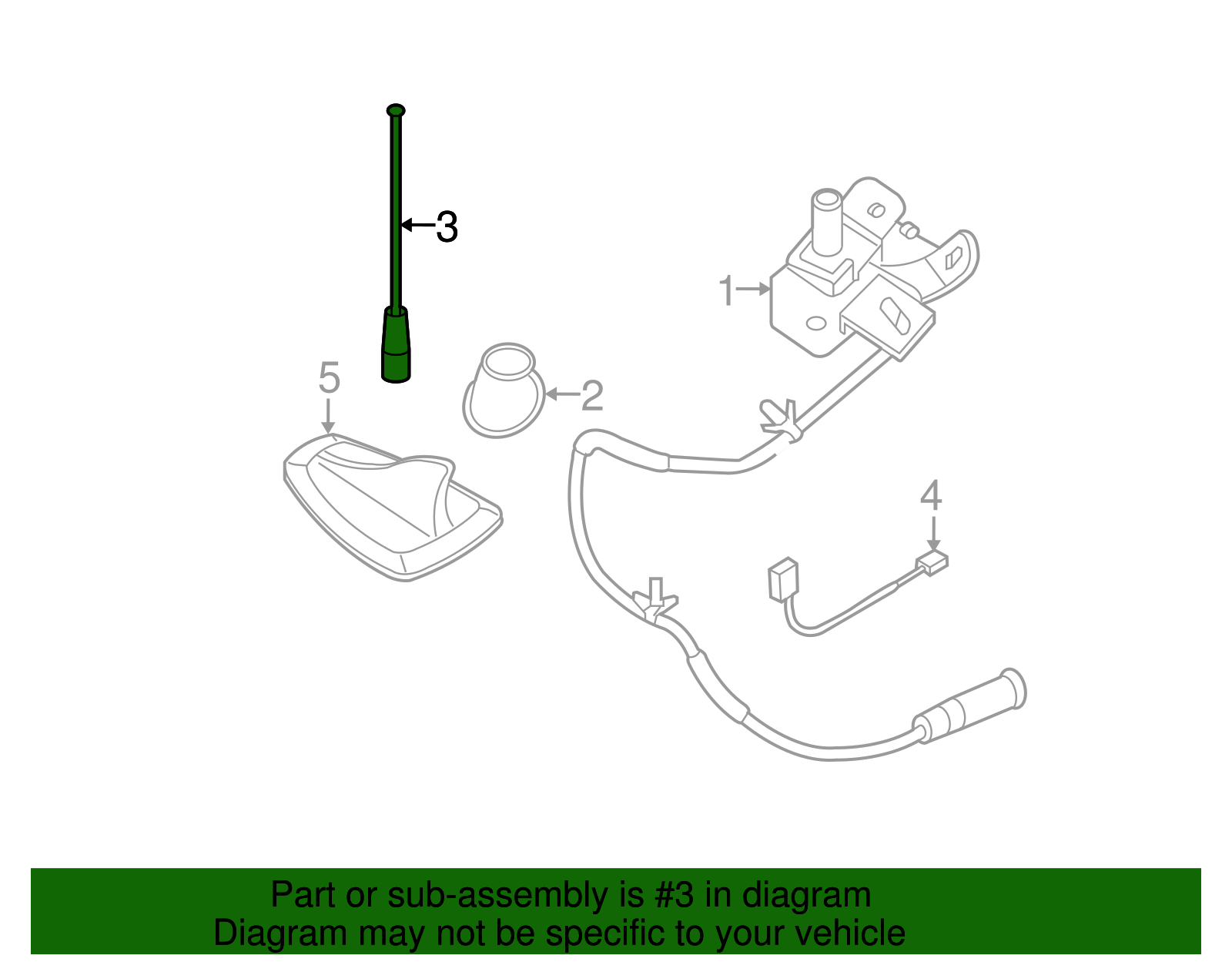 thumbnail image 2 of Radio Antenna Mast Rod For Nissan Pathfinder & NV200 – 2013-2020 – 28215-JG40B 2 of 6