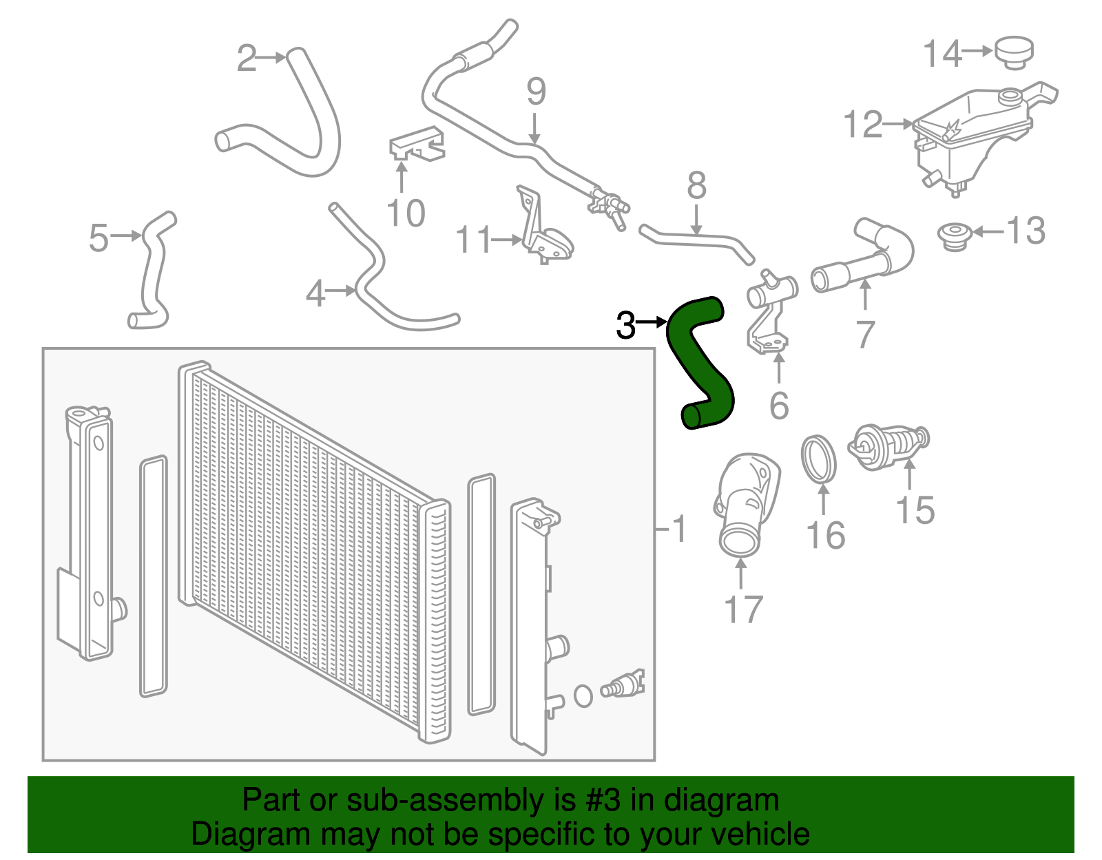 Upper Hose - Scion (16573-37040)
