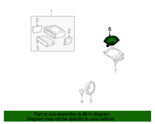 20052007 Kia Spectra5 Rear Speaker 963512F000 QuirkParts