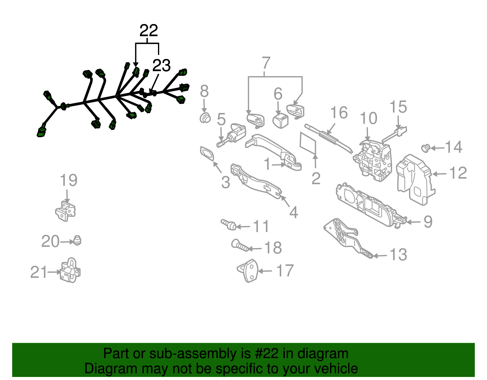 Wire Harness - Volkswagen (7L6-971-120-B)