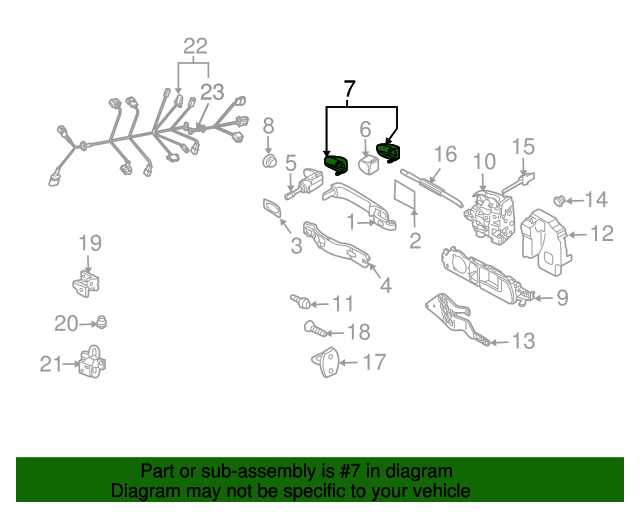 Exterior Door Handle Cover (Unpainted) 7l6837879gru