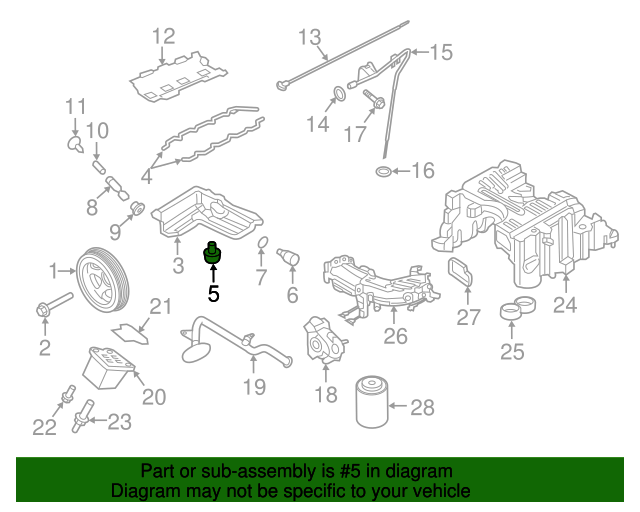 20162019 Nissan TITAN XD Drain Plug 11128EZ40A Nissan Parts Plus