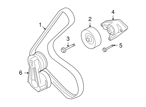 Belts & Pulleys for 2006 Jaguar XJR #0