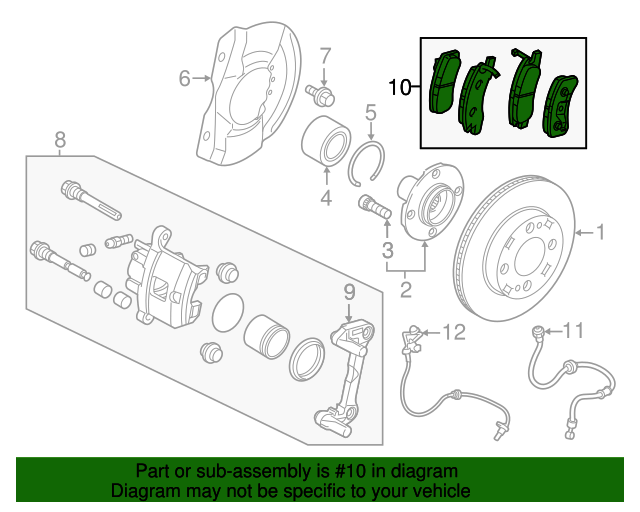 4605B005 Brake Pads Front 20142015 Mitsubishi Mirage Mitsubishi