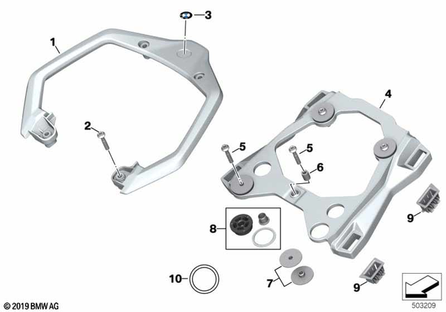 46548409341 - Carrier Plate 2019-2024 BMW-Motorrad S 1000 XR | BMW 