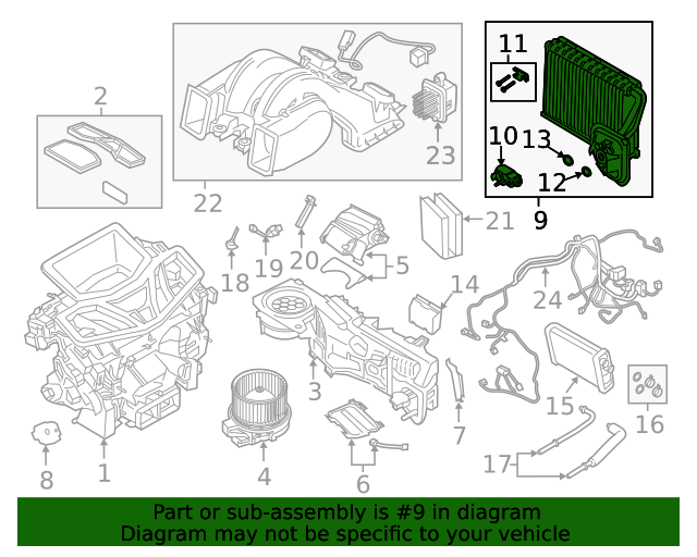 Genuine BMW 64119496922 Evaporator Core FREE Shipping on Most