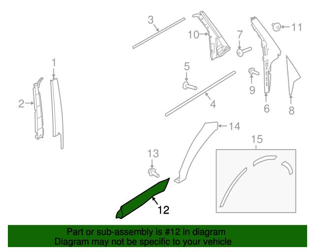 Genuine OEM Side Molding Part LR125991 Fits 20142022 Land Rover Range