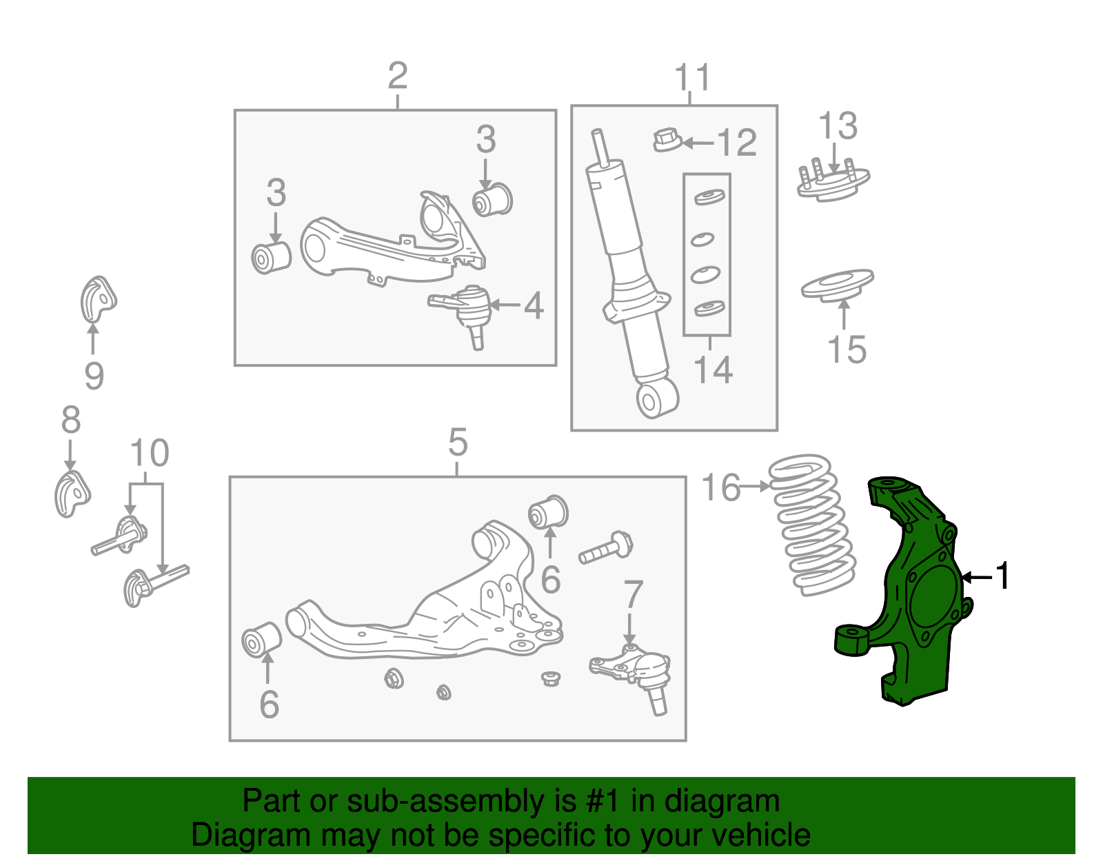 Passenger Side Steering Knuckle - GM (19303833)