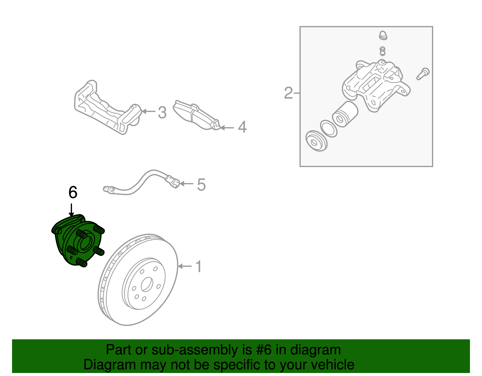 Rear Wheel Hub and Bearing Assembly with Wheel Speed Sensor and Wheel Studs - Cadillac (89047639)