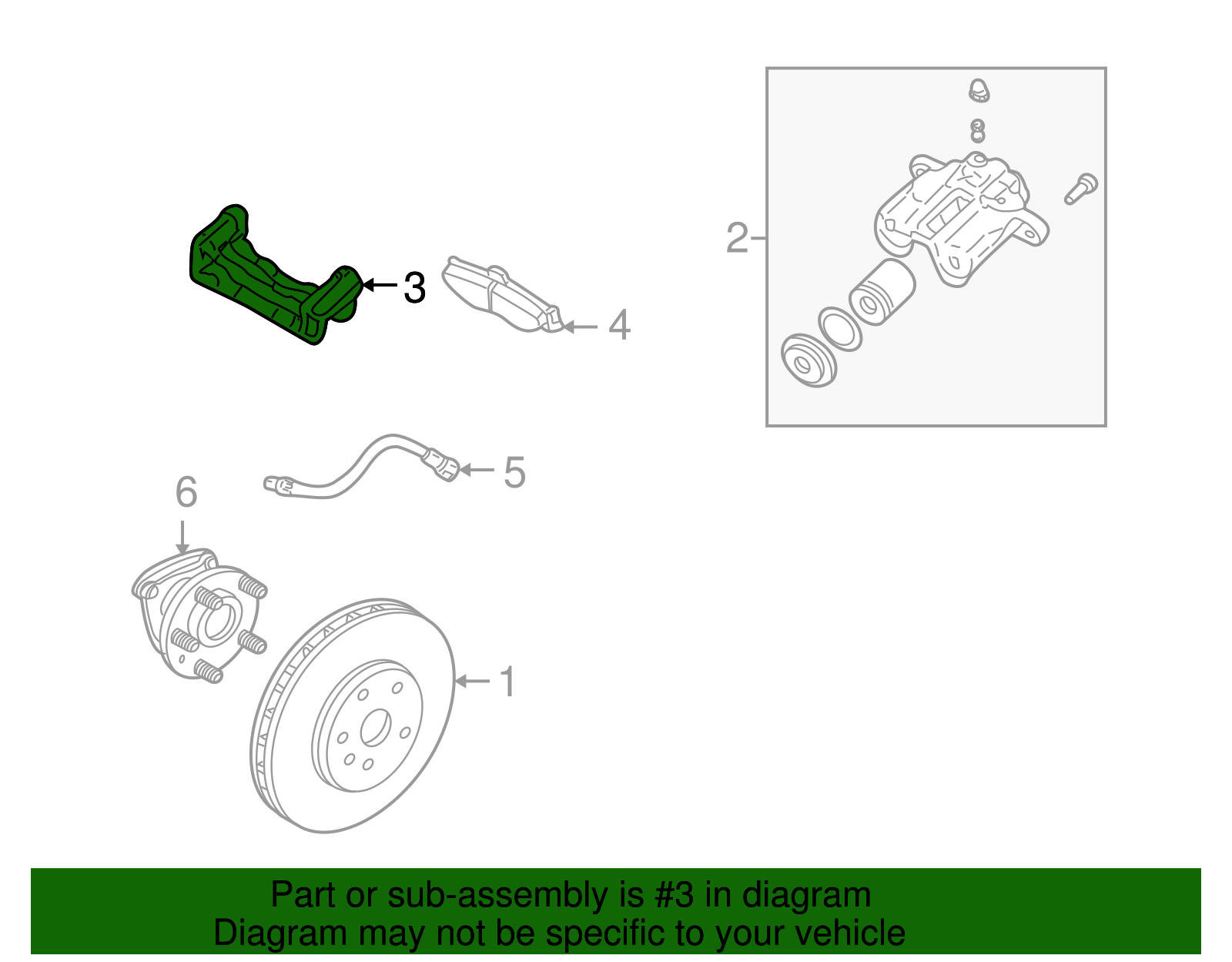 Bracket, Rear Brake Clpr - Cadillac (89047767)