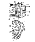 68127962AF - Doors, Door Mirrors and Related Parts: Rear Door, Right for Chrysler: 300 Image