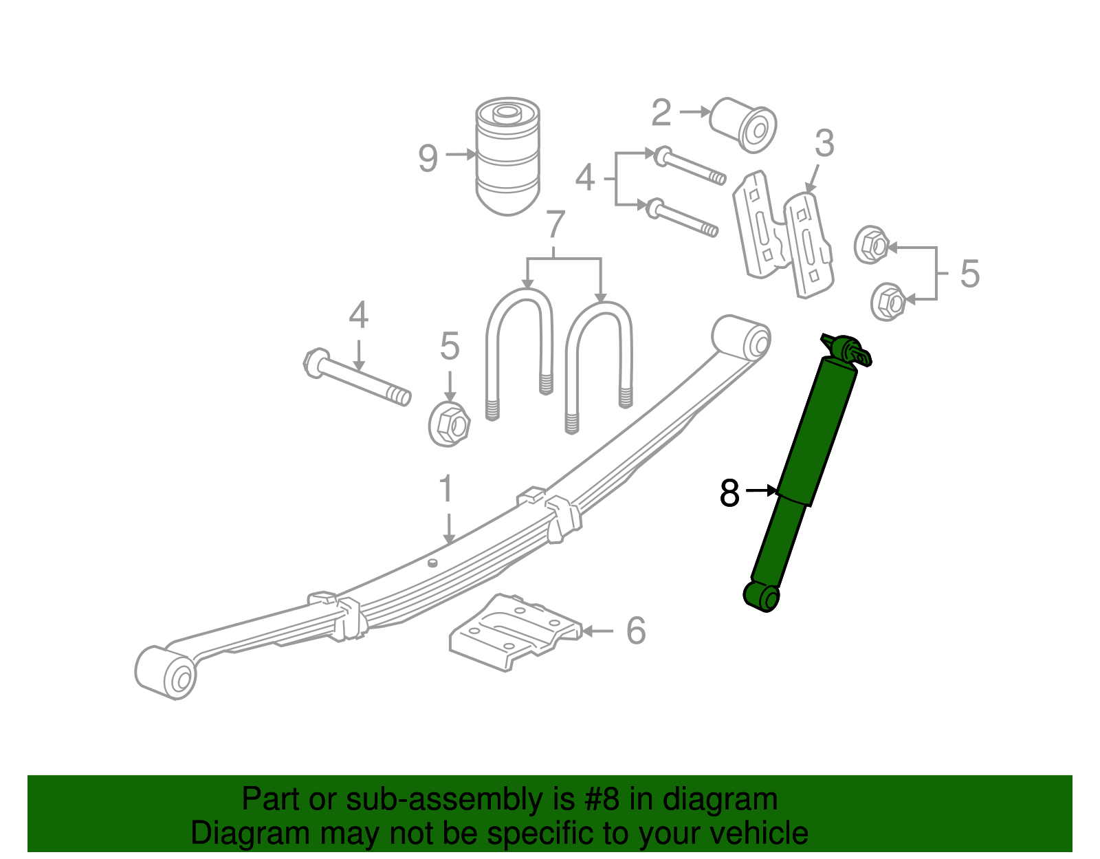 Absorber Assembly-Rear Shk - GM (94738718)