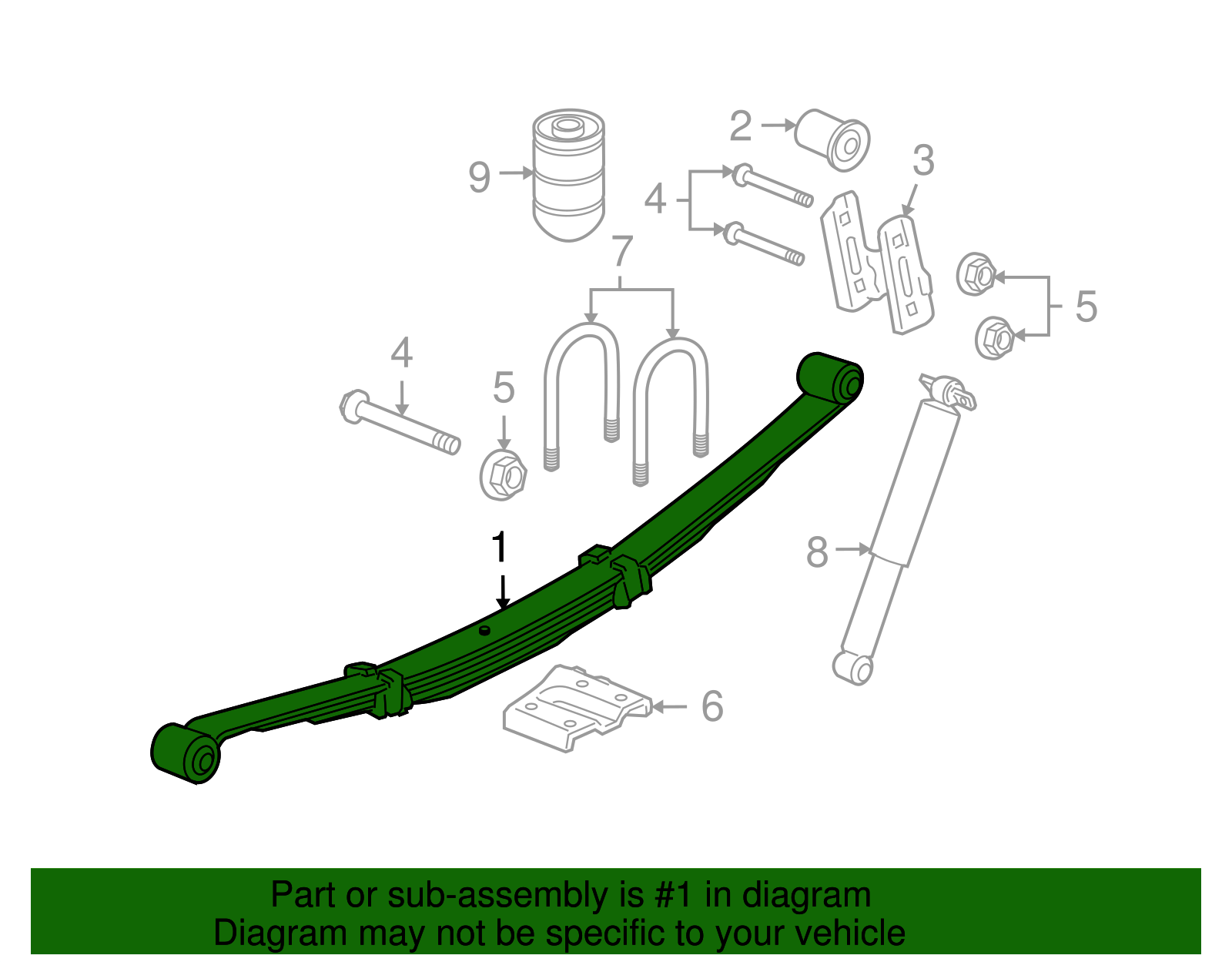Spring Assembly-Rear - GM (94737979)