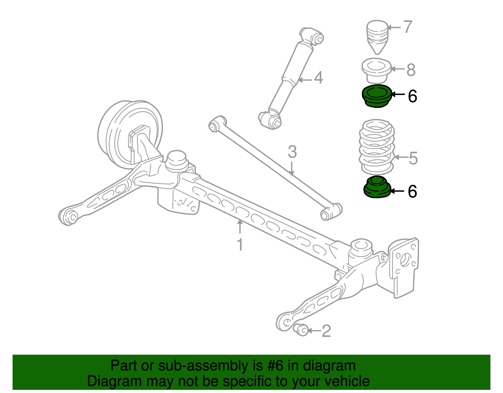 Rear Spring Insulator - GM (10245059)