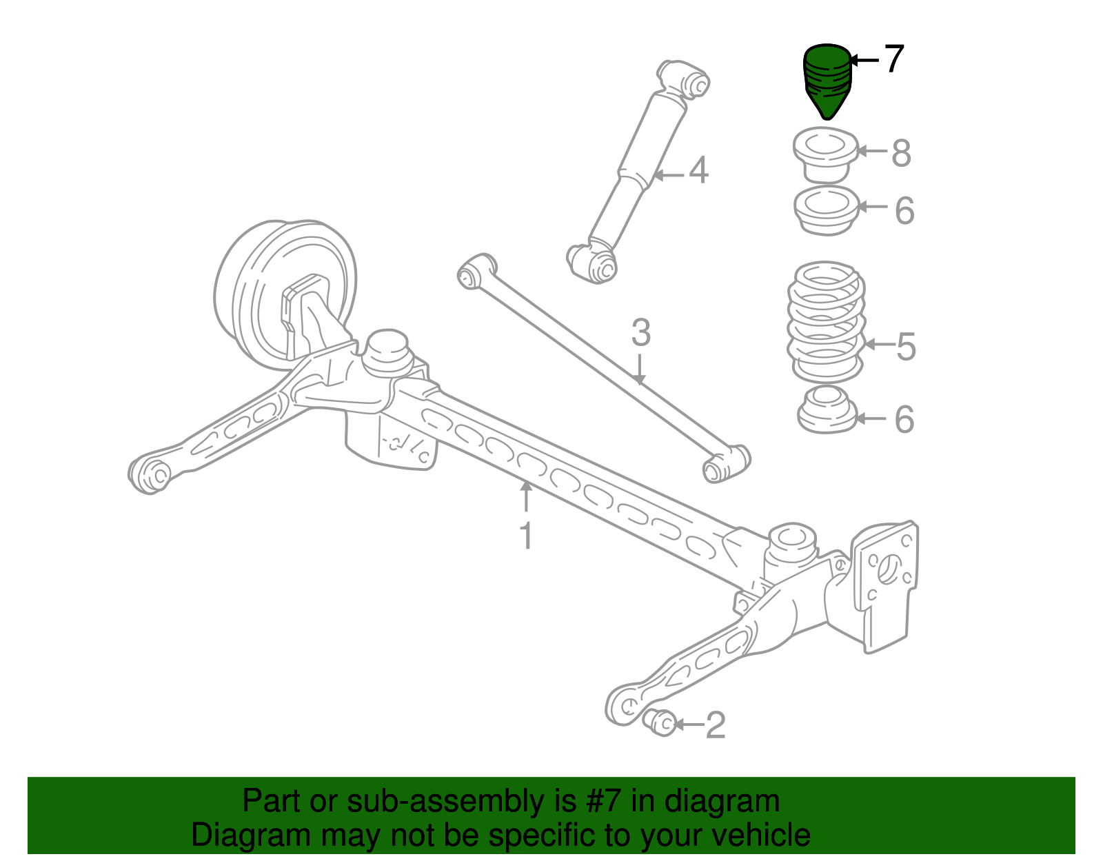 Rear Suspension Jounce Bumper - GM (10245194)