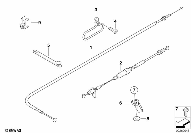 32737721819 - Clutch Cable 2007-2012 BMW-Motorrad F 800 GS | BMW 