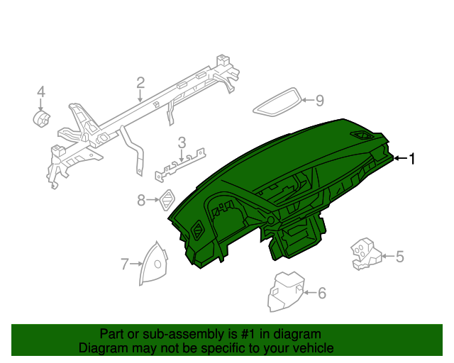 51452991354 - 2013-2015 BMW X1 Instrument Panel (51-45-2-991-354 TINA：JOJUN ハート型 時計ブレスレット