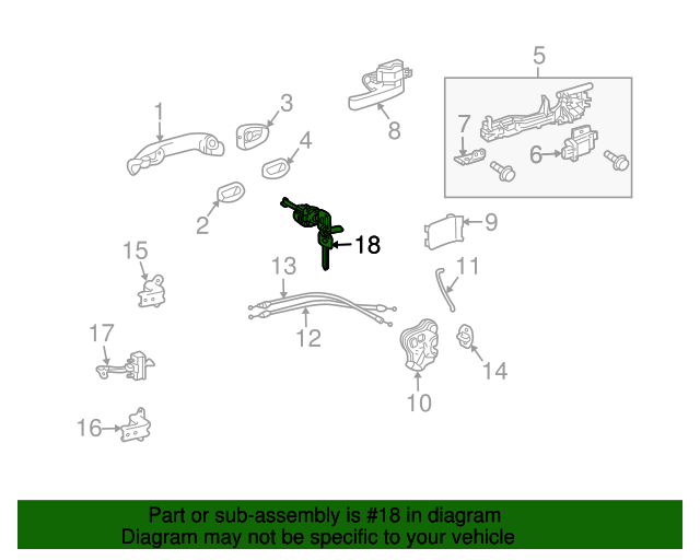 20162021 Toyota Land Cruiser Lock Cylinder 6905260400 Toyota Parts