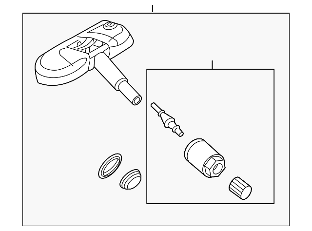 Genuine Volkswagen Tire Pressure Sensor 1K0-907-253-D