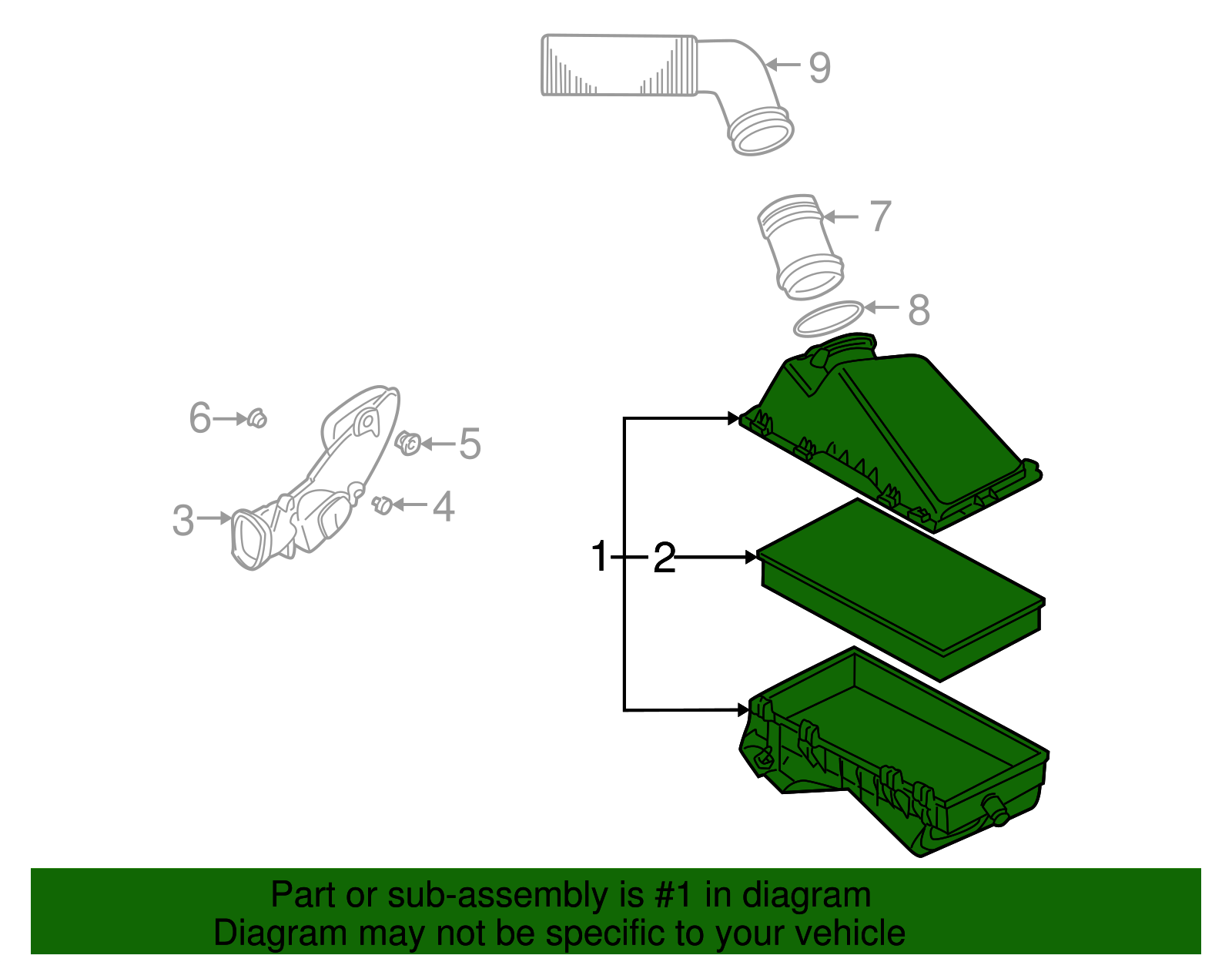 Air Cleaner Assembly - Volkswagen (8L0-133-837-B)