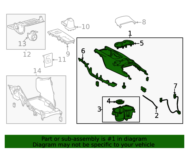 20212023 Toyota Venza Center Console 5880348151E0 Toyota Parts Center