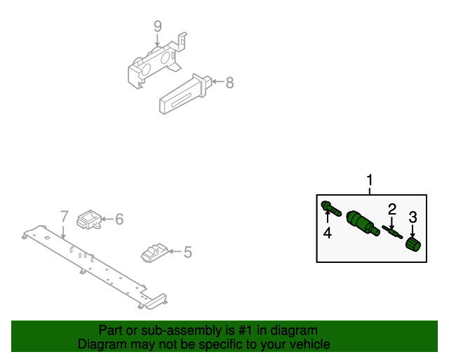 4D0601361A Tire Pressure Monitoring System (TPMS) Sensor Valve