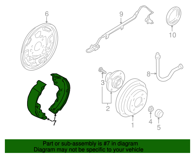 20012006 Nissan Sentra Brake Shoes 440604M425