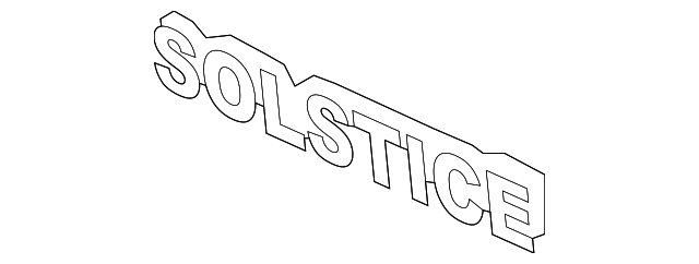 2006-2010 SOLSTICE CHROME REAR BUMPER /"SOLSTICE/" EMBLEM NEW GM # 10346364